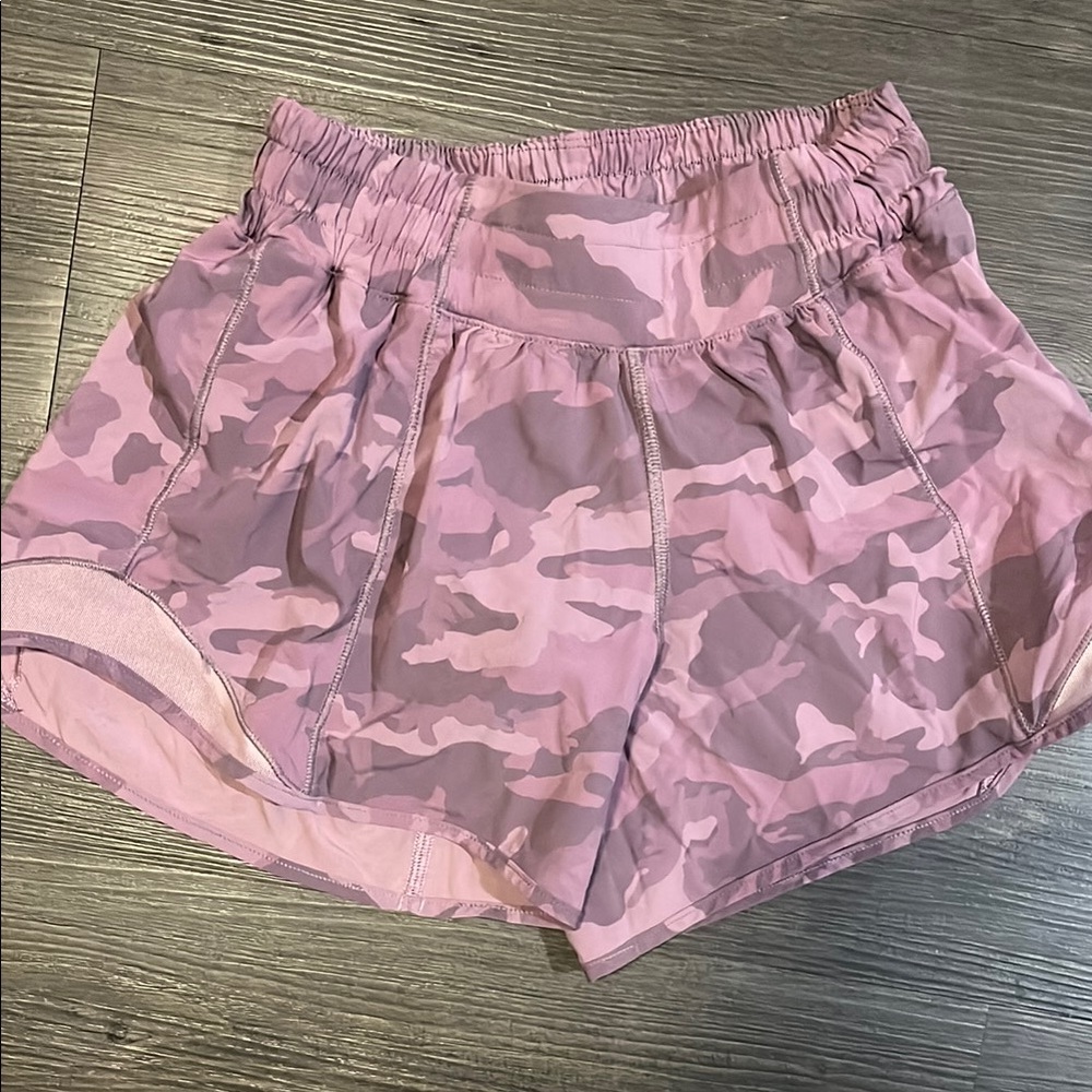 lululemon athletica Pink Camo Athletic Shorts
